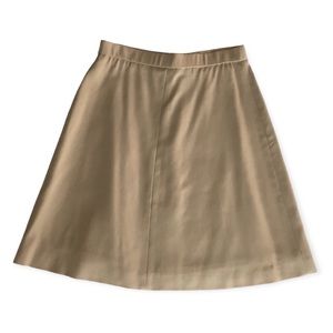 Knee Length Wool Taupe Skirt from AKA by Eddie Bauer Size 10
